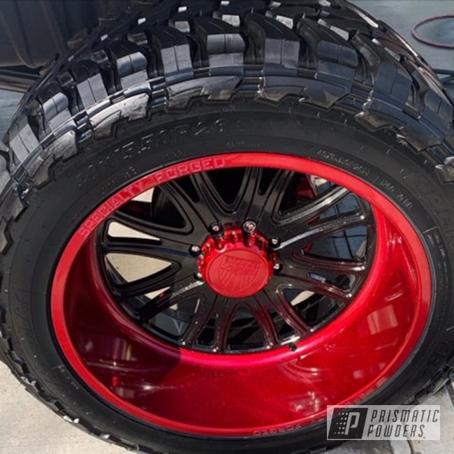 Custom Lifted Truck Suspension Parts And Wheels Coated In
