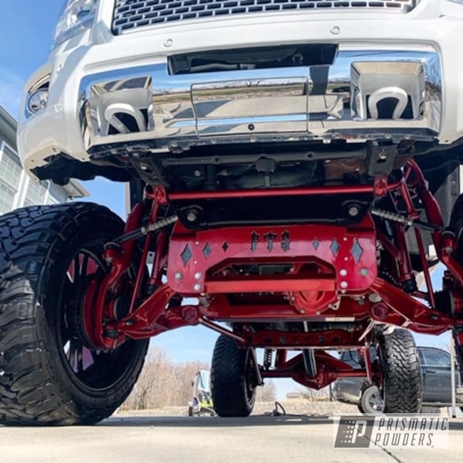 Custom Lifted Truck Suspension Parts And Wheels Coated In