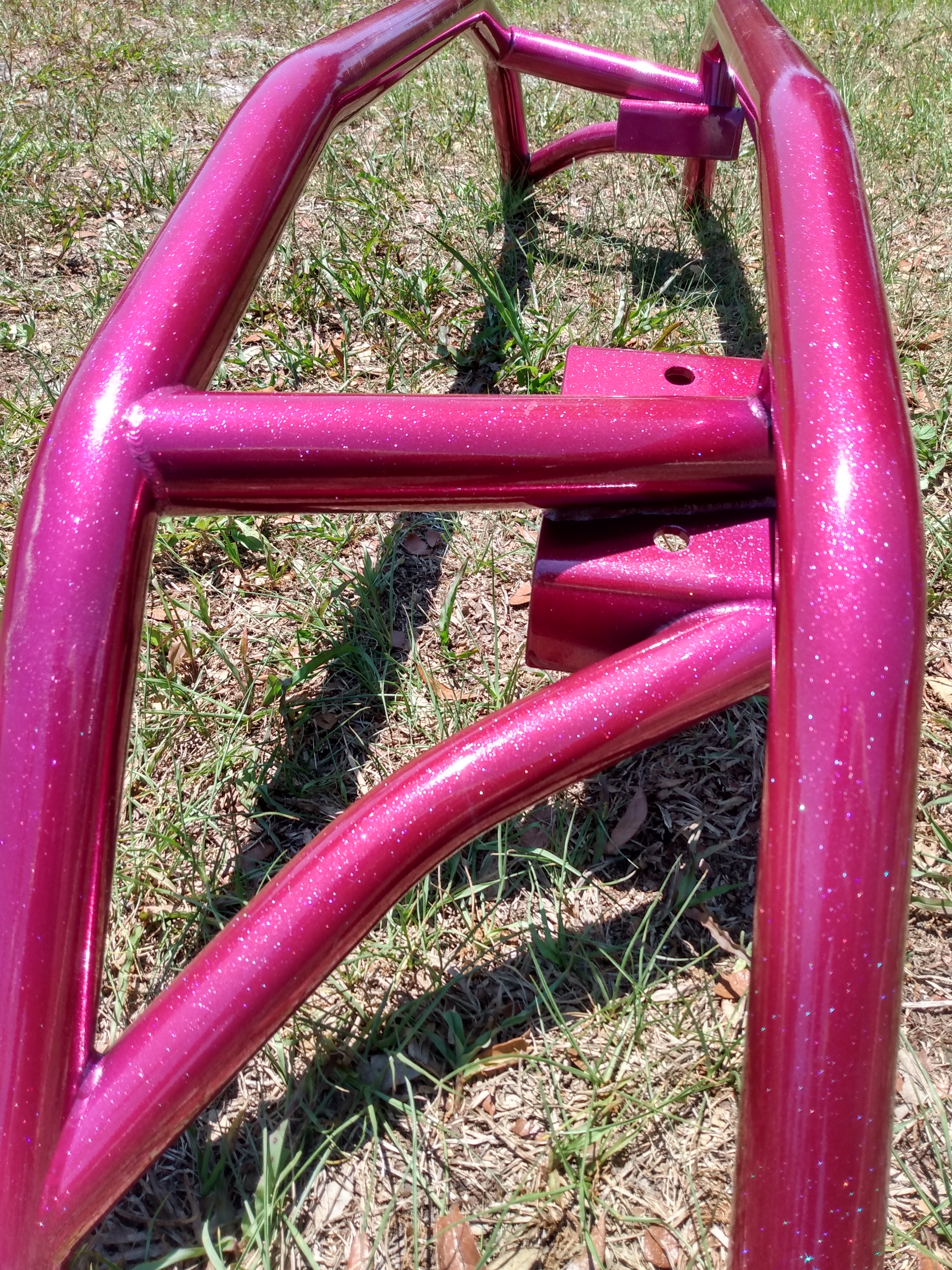 Metal Frame finished with Racing Raspberry, Chameleon Sapphire and ...