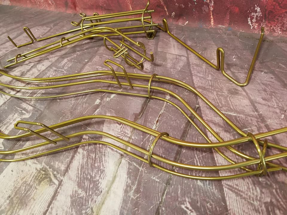 Powder Coating Pinball Rails Pinball Machine Ball Carriers finished with Buttered Brass and Super ...