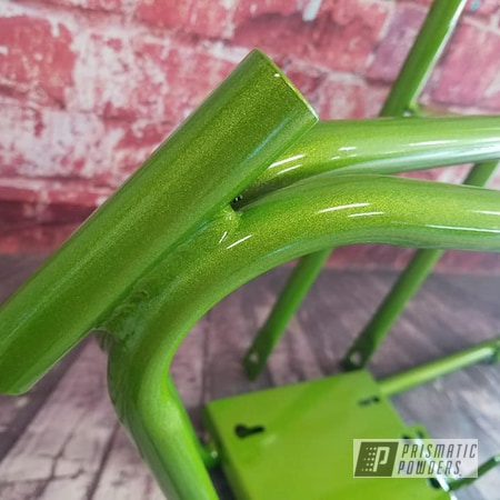 Powder Coating: Motorcycles,Dirt Bike Frame,Illusion Sour Apple PMB-6913,Clear Vision PPS-2974,Automotive,Motorcycle Parts,Illusions