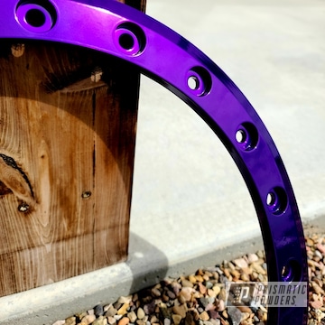 Powder Coated Purple Custom Wheel Face