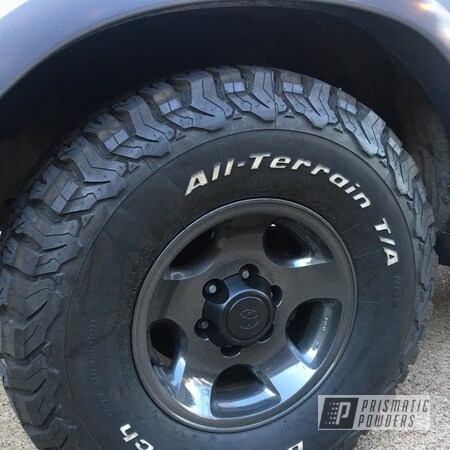 Powder Coating: Wheels,Automotive,Clear Vision PPS-2974,Land Cruiser,Toyota,16" Wheel,STEALTH CHARCOAL PMB-6547