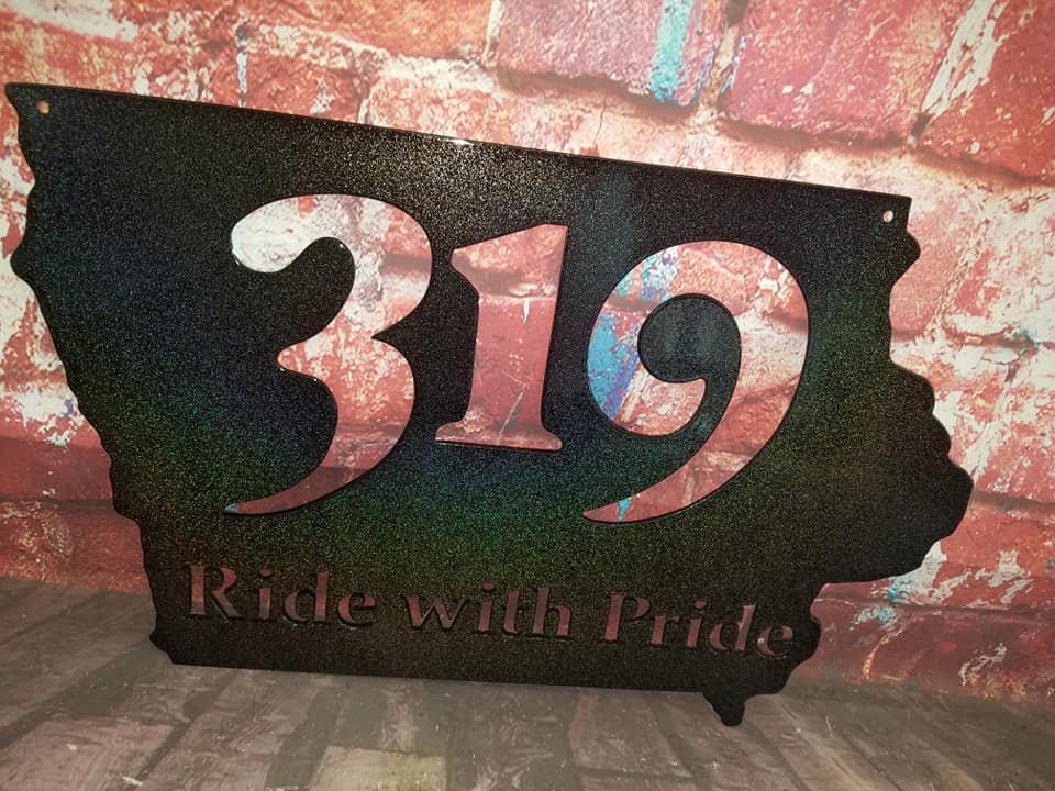 Custom Metal Sign coated with City Lights | Prismatic Powders