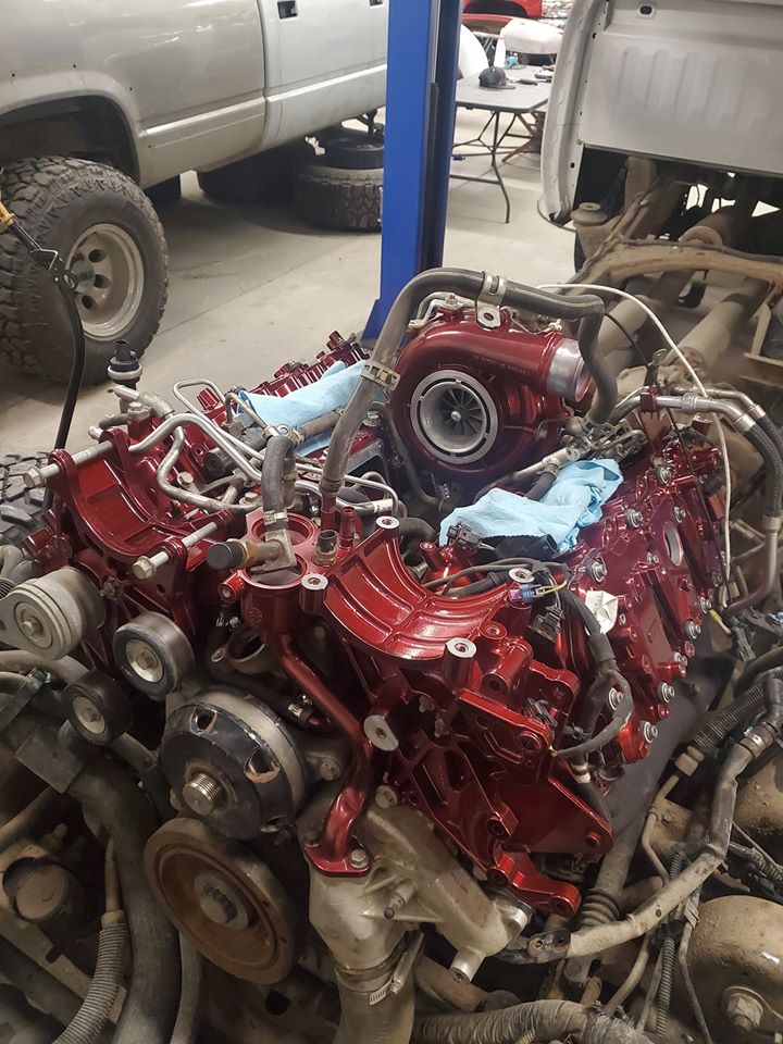 Custom Chevy Engine Parts with Alien Silver and Shaded Cherry ...