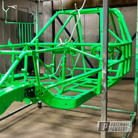 Powder Coating: Race Car Frame,Race Car Chassis,Race Car,Neon Green PSS-1221,Automotive