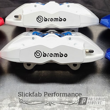 Powder Coating: Red Wheel PSS-2694,Automotive,Calipers,Clear Vision PPS-2974,Brembo Calipers,Brembo,Brake Calipers,Illusion Blueberry PMB-6908,Gloss White PSS-5690,Custom Brakes