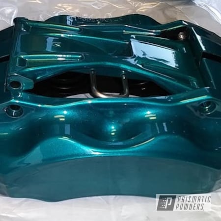 Powder Coating: NEW TEAL UPB-2858,Clear Vision PPS-2974,Automotive,Brake Calipers,Brakes