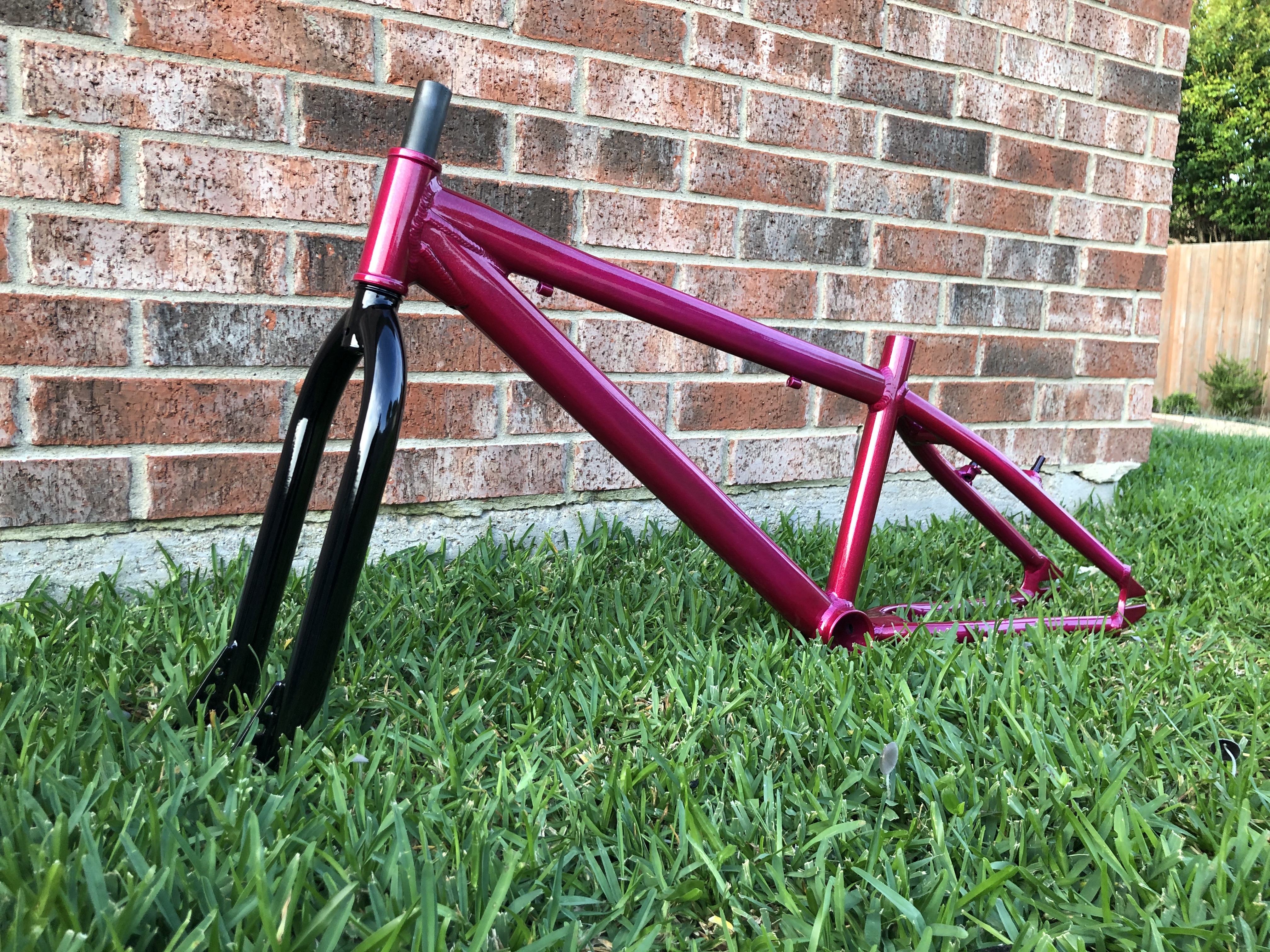 Upb Frame Custom SO CAL FLYER Bike Frame featuring Racing Raspberry and Ink Black ...