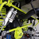 Custom Suspension Parts Done In Chartreuse Sherbert