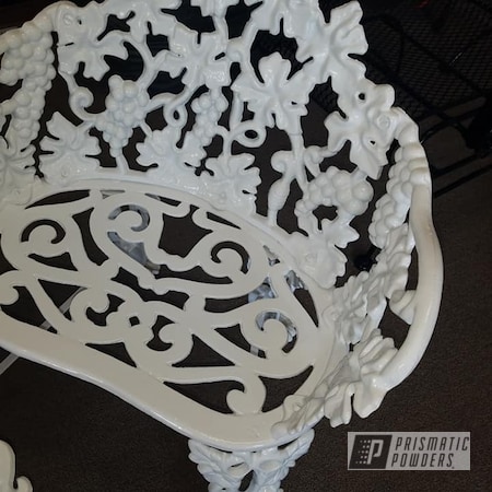 Powder Coating: Patio Chairs,Patio Furniture,Cast Iron Chairs,Cast Iron Setee,Vintage Lawn Furniture,Gloss White PSS-5690