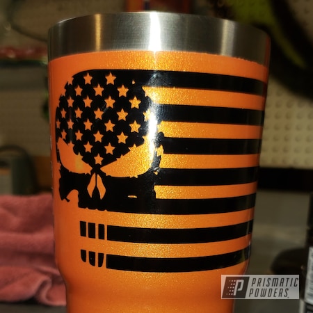 Powder Coating: Custom Cups,Custom Tumbler Cup,Clear Vision PPS-2974,Illusion Blueberry PMB-6908,Punisher