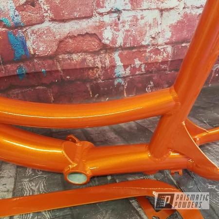 Powder Coating: RAL 1018 Zinc Yellow,Schwinn Bike,Electric Trike,Motorized Bicycle,Bicycles,Clear Vision PPS-2974,Illusions,Illusion Orange PMS-4620,Bicycle Frame