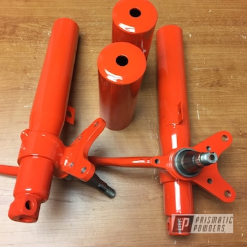 Powder Coated Orange Suspension Parts