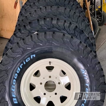 Powder Coated 15 Inch Ford Bronco Wheels In Ral 1013
