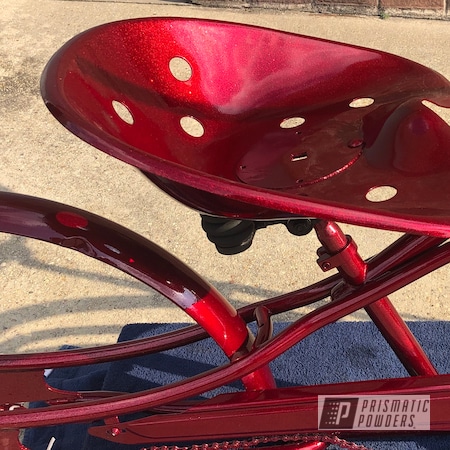 Powder Coating: Shattered Glass PPB-5583,Disco Nugget PPB-7048,Bicycles,Clear Vision PPS-2974,Illusion Cherry PMB-6905,Bicycle,Frame