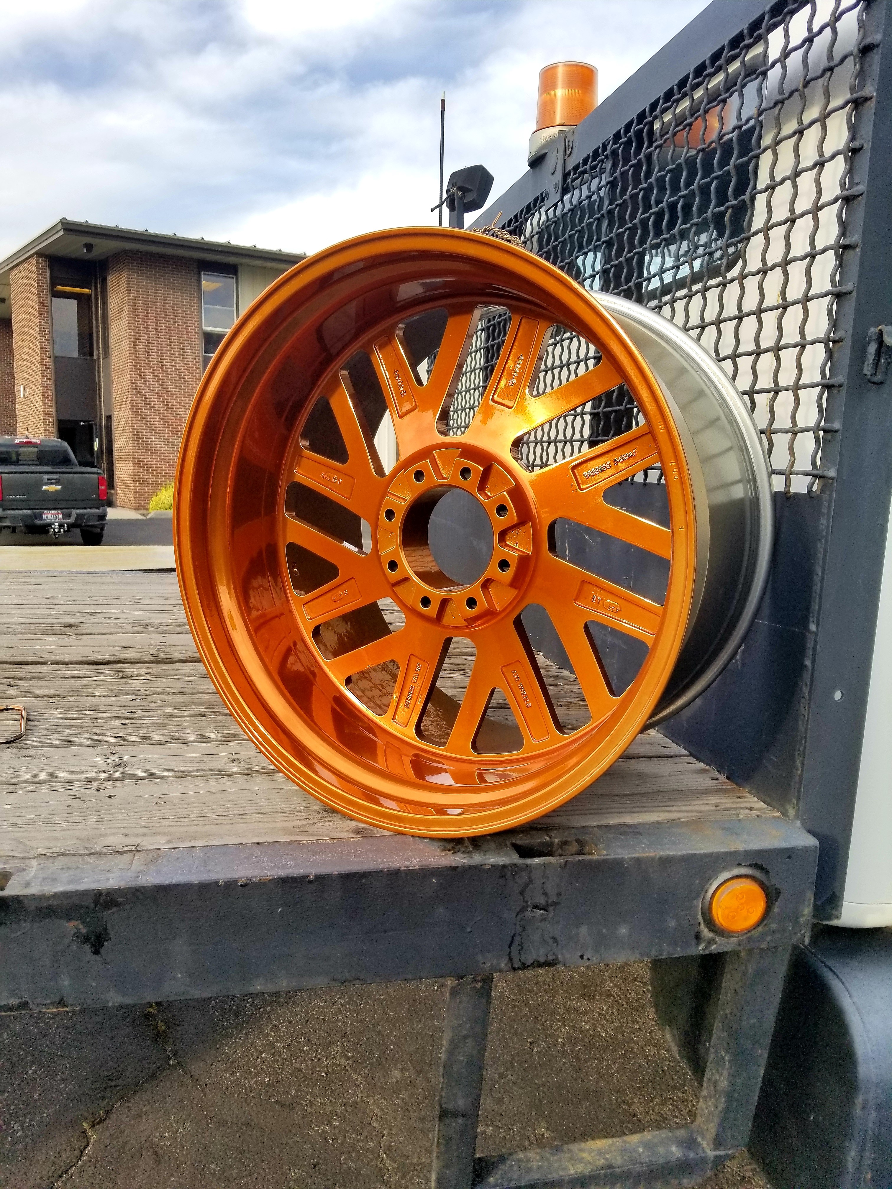 Custom Truck Rims featuring Transparent Copper and Polished Aluminum ...