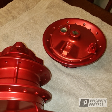 Powder Coating: Wheels,Automotive,POLISHED ALUMINUM HSS-2345,Anodized,Red,Anodized Red PPB-5936,Motorcycles,Dirtbike,Hubs