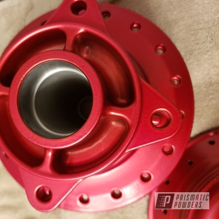 Powder Coating: Motorcycles,Anodized Red PPB-5936,Dirtbike,POLISHED ALUMINUM HSS-2345,Red,Hubs,Automotive,Anodized,Wheels