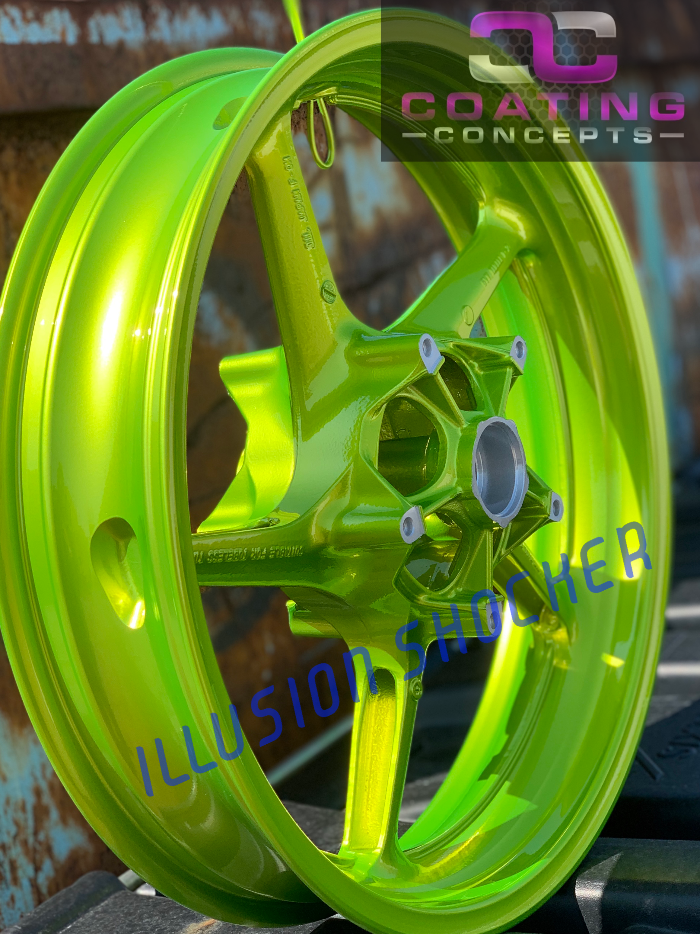 Yamaha R1 Wheels coated in Clear Vision and Illusion Shocker ...