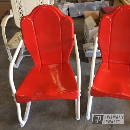 Powder Coating: Patio Chairs,Patio Furniture,Cabot Orange PSS-1429,Vintage Chairs,Custom Patio Furniture