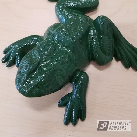 Powder Coating: Frog,Granite Sage PLB-1407,Yard Art