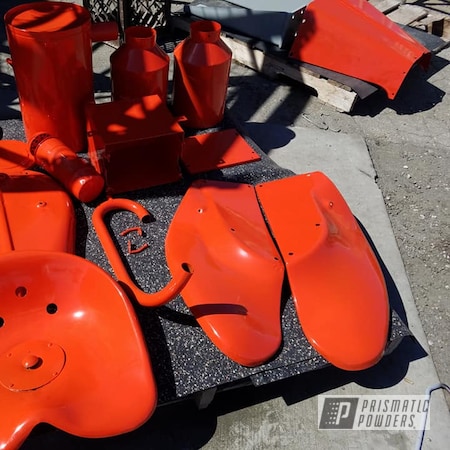 Powder Coating: Allis Chalmers,Cabot Orange PSS-1429,Farm Tractor,Tractor Parts
