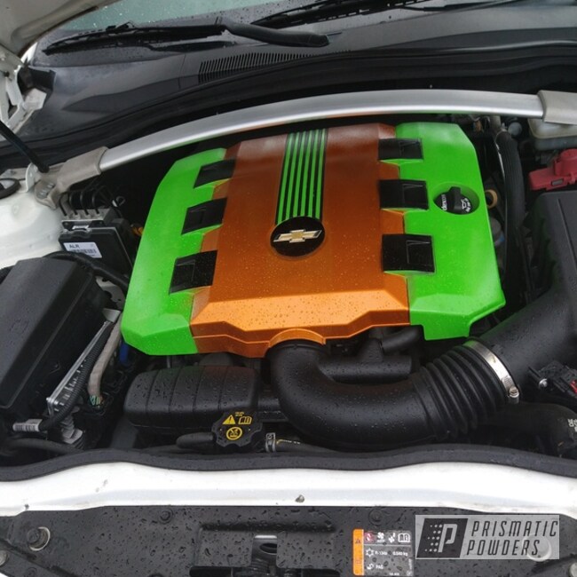 Powder Coated Chevy Engine Cover In Pss-1221 And Pps-2618