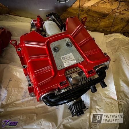 Powder Coating: Very Red PSS-4971,Audi Supercharger,Car Parts,Supercharger,Automotive,Audi