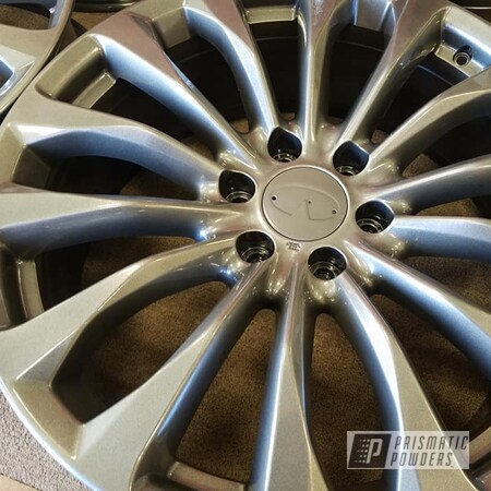 Powder Coating: Aluminum Wheels,19" Aluminum Rims,Toyota,19",Automotive Rims,Clear Vision PPS-2974,Aluminum Rims,Kingsport Grey PMB-5027,Wheels