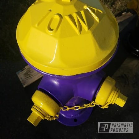 Powder Coating: RAL 1018 Zinc Yellow,2 Color Application,Crimson Purple PMB-2054,Miscellaneous,Fire Hydrant,Vintage