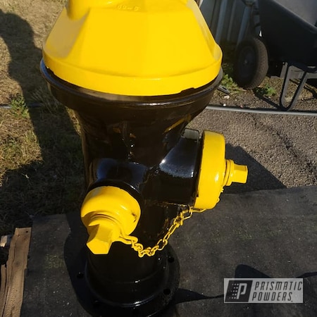 Powder Coating: Ink Black PSS-0106,2 Color Application,RAL 1003 Signal Yellow,Miscellaneous,Fire Hydrant,Vintage