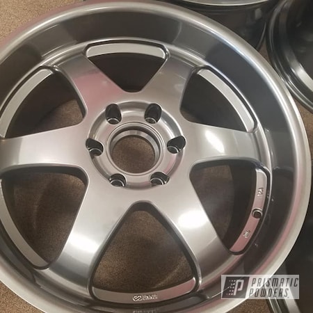 Powder Coating: Wheels,19" Wheels,Automotive,19" Aluminum Rims,Ultra Charcoal PMB-5531,Automotive Rims,Aluminum Wheels