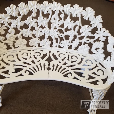 Powder Coating: Gloss White PSS-5690,Cast Iron Bench,Patio Bench,Outdoor Furniture