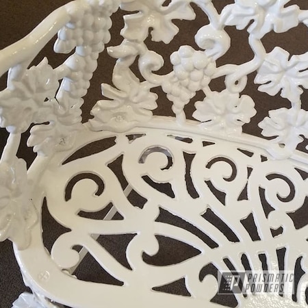 Powder Coating: Gloss White PSS-5690,Cast Iron Bench,Patio Bench,Outdoor Furniture
