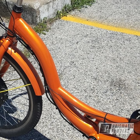 Powder Coating: 3 Wheel Trike,Bicycles,Clear Vision PPS-2974,Illusion Orange PMS-4620,Bicycle Frame