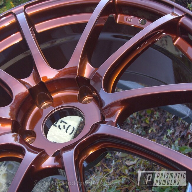 Super Chrome with Transparent Copper Top Coat Powder Coating Gallery