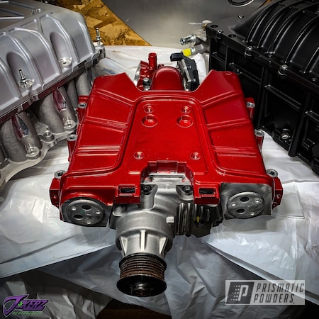 Powder Coating: POLISHED ALUMINUM HSS-2345,Custom Engine Parts,Audi A4,Audi Supercharger,Car Parts,Supercharger,Automotive,Audi,HONEY RED UPB-1590