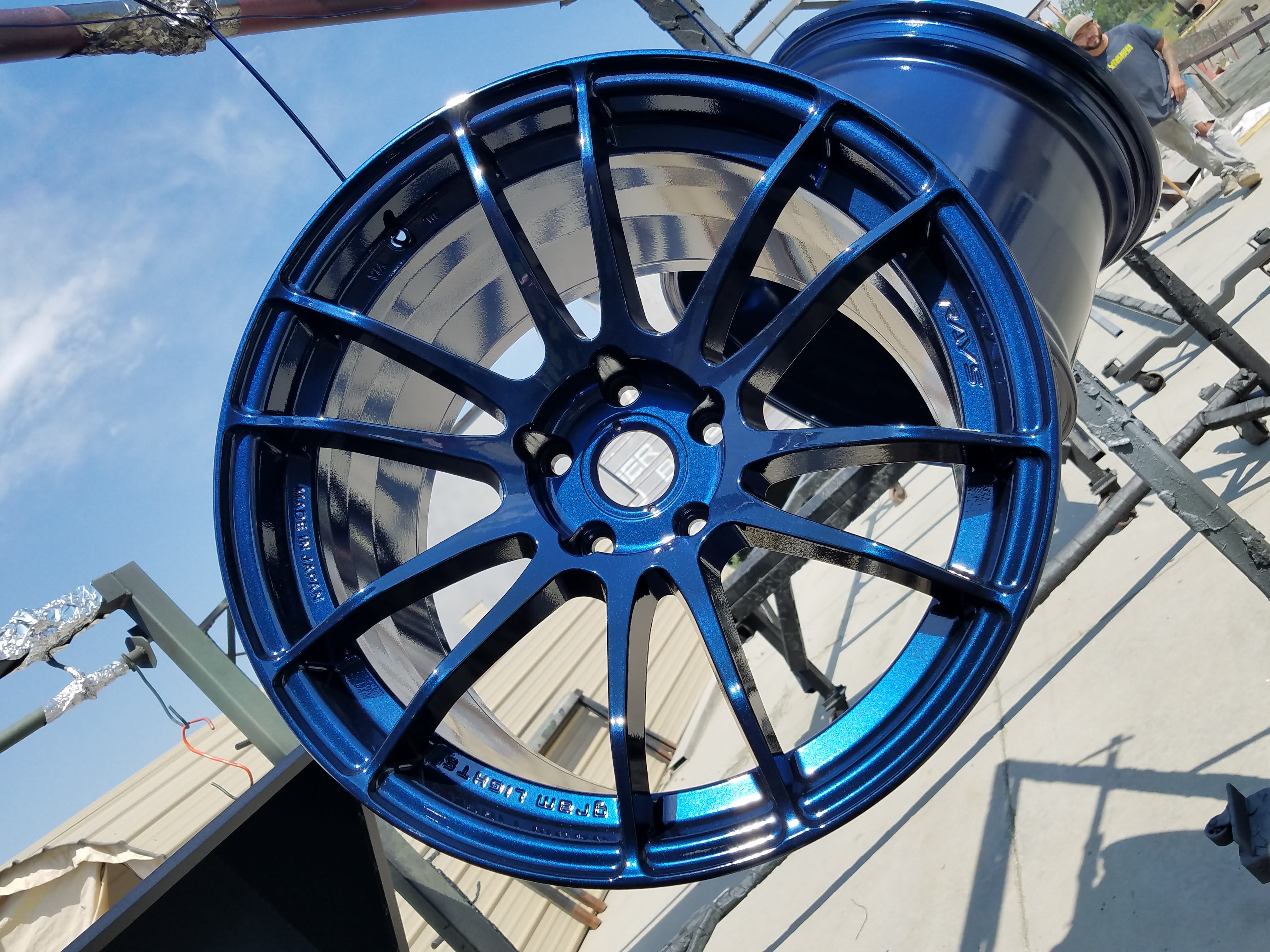 Nissan 370z with RAYS Rims done in Misty Midnight and Clear Vision ...