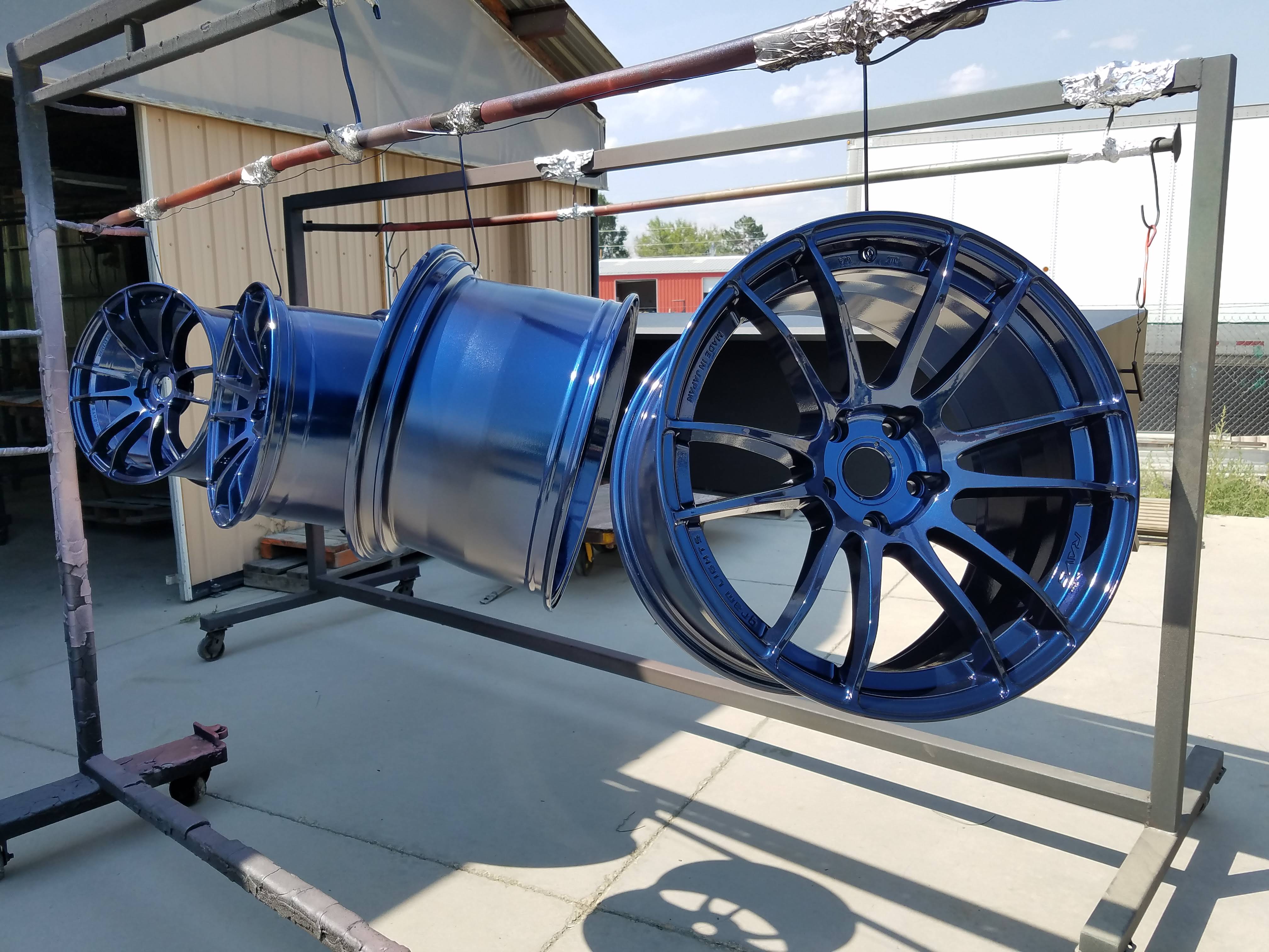 Nissan 370z with RAYS Rims done in Misty Midnight and Clear Vision ...