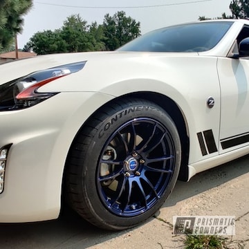 Powder Coated Nissan 370z With Rays Rims In Pps-2974 And Pmb-4239