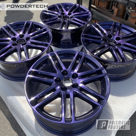 Powder Coating: Wheels,Automotive,Alloy Wheels,18",Lazer Purple PMB-4150,18" Wheels,Toyota,Scion,Powdertech,18" Aluminum Rims,TC
