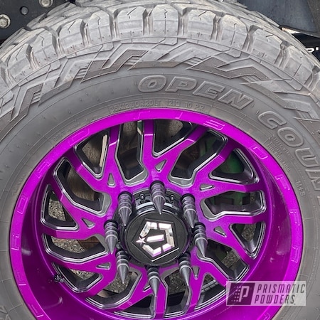Powder Coating: Automotive Rims,FRACTURED ILLUSION VIOLET PVB-10297,Clear Vision PPS-2974,Two Toned,Automotive,Kingsport Grey PMB-5027,Wheels