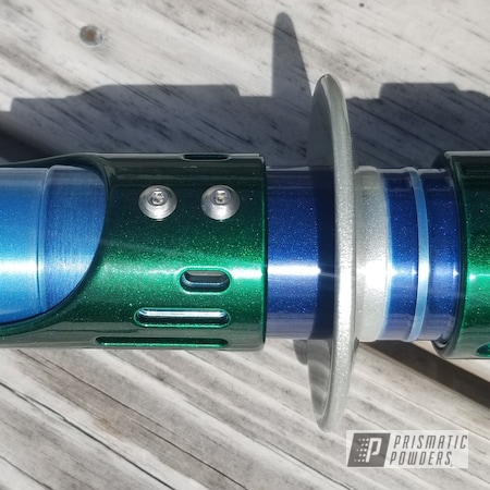 Powder Coating: Wizard Blue PPB-5974,Custom Lightsaber,Miscellaneous,Platinum Silver PMB-8173,Ultra Illusion Green PMB-5346,Lightsaber