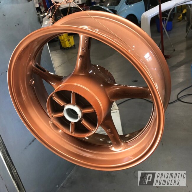 Powder Coated Alloy Motorcycle Wheels In Pps-2974 And Ppb-7009
