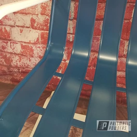 Powder Coating: Vintage Chairs,FLAT LUCKY BLUE PSB-4458,Patio Chairs,Patio Furniture,Outdoor Chairs,Low Gloss White PSB-6323,Lawn Chairs,FLAT TROLL BLUE PSB-10155