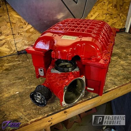 Powder Coating: Passion Red PSS-4783,Hellcat Supercharger,IHI Supercharger,Hellcat Charger,Dodge,Trackhawk,Car Parts,Supercharger,Hellcat Challenger,Hellcat,Automotive