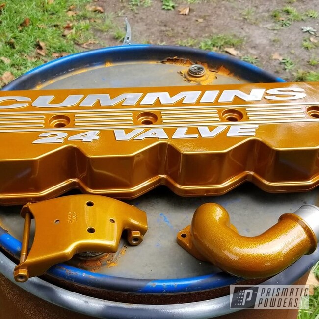 Powder Coated Valve Cover For A 2002 Dodge Ram