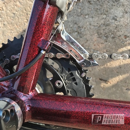Powder Coating: Ink Black PSS-0106,Frame,Rans,Phoenix,Bicycles,Bicycle,Super Red Sparkle PPB-4694