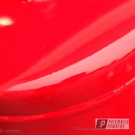 Powder Coating: Custom,powder coating,Clear Vision PPS-2974,Astatic Red PSS-1738,Red,Automotive,Prismatic Powders,Air Tank,powder coated